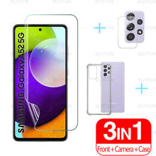 For Samsung Galaxy A52 5G 6.5 inch 3in1 front HD Hydrogel Film camera glass for samsung galaxi A52 4G Shockproof Silicone Cases 2024 - buy cheap