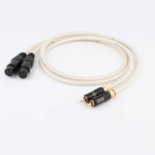 Hi-end-cabo de áudio rca macho para xlr, conector macho e fêmea, banhado a prata, assinatura 2024 - compre barato