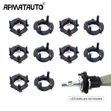 Apmatauto adaptadores para lâmpadas de carro, 10 peças, led h7, suporte de base para vw golf 5 jetta mk5, substituição de base original 2024 - compre barato