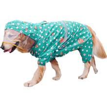 Big Dog Raincoat Jumpsuit Large Dog Rain Jacket Waterproof Clothes Costume Shiba Inu Samoyed Husky Golden Retriever Clothing 2024 - buy cheap