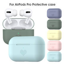 Силиконовый чехол для наушников Apple AirPods Pro, зарядная коробка, мягкий чехол с милым сердечком для AirPods Pro 3, чехол для пар 2019 2024 - купить недорого