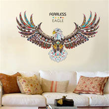 Adesivo de decoração de parede de animal de águia, poderoso, para sala de estar, plano de fundo de tv, papel de parede de pvc, decoração autoadesiva para casa 2024 - compre barato