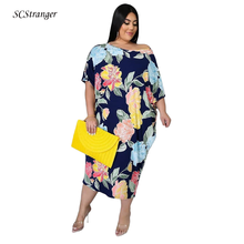 Women Dresses Summer 2021 Temperament Commuter Plus Size Women Printed Round Neck Short Sleeve One-piece Dress 2024 - buy cheap