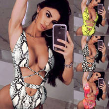 Women Sexy Bikini Set Swimsuit Leopard Printing Bandage Monokini Beachwear Bathing Suit Swimwear Bikinis Summer Women's Clothes 2024 - buy cheap