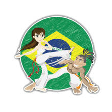 Interessante arte marcial brasileira capoeira adesivos de carro decalques pára-brisa impermeável pvc 13cm x 13cm 2024 - compre barato