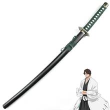 Espada de madera de lejía Aizen Sousuke Kyoukasuigetsu, accesorios de arma Zanpakutou para espectáculo de Anime y fiesta de año nuevo de Navidad 2024 - compra barato