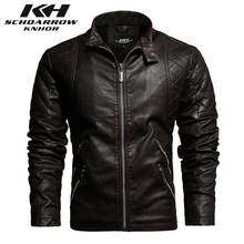 Mens Leather Jacket Spring Autumn New Arrival Men's Casual Motorcycle PU Leather Jacket Coat Slim Fit Brand Male Clothing 2024 - buy cheap