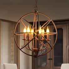 Loft Vintage Circular Globe Ball Industrial Wrought Iron Bird Cage Pendant Light Hanging Lighting For Restaurant Bar Dining Room 2024 - buy cheap