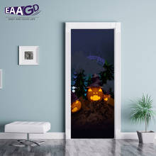 Pegatinas de Halloween para puerta, sala de estar papel tapiz impermeable para, dormitorio, calcomanías artísticas autoadhesivas, 3D pegatina, 2 unids/set por juego 2024 - compra barato