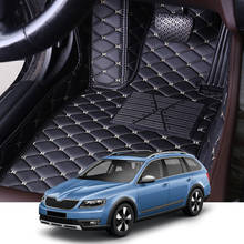 For Skoda Octavia Combi Wagon 2018-2019 5 Seats LHD Car Floor Mats Set Leather Cover Mat Styling Foot Protector Pad Accessories 2024 - buy cheap