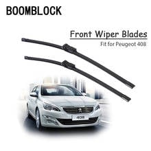 BOOMBLOCK для Peugeot 408 2011 2012 2013 2014 лобовое стекло автомобиля мягкие резиновые щетки стеклоочистителя Arm Kit оригинальные аксессуары для кистей от дождя 2024 - купить недорого