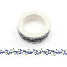 10pcs/lot Decorative Lavender Washi Tapes Flower DIY Scrapbooking Bullet Journal Adhesive Masking Tape Cute Stationery Wholesale 2024 - buy cheap