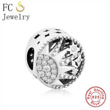 FC Jewelry Fit Original Pan Charms Bracelet 925 Silver Beach Palm Tree Sun Bead Women Making Summer Holiday Berloque 2020 NEW 2024 - buy cheap