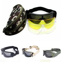 Óculos de sol militar x800 uv400, óculos tático exército de paintball à prova de vento para motocicleta, óculos de proteção para os olhos 2024 - compre barato