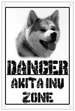 Vintage Pet Akita Plaque Danger Akita Zones Watch the Dog Metal Tin Sign 8x12 Inch Retro Home Bar Pub Outdoor Garden Wall Decor 2024 - buy cheap