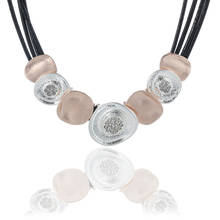 ELOYHI-Collar con diamantes de imitación geométricos para mujer, gargantilla de cuero de doble cuello para mujer, Collar Punk de moda, colgante y regalo 2024 - compra barato
