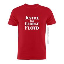 100% Cotton Men T-shirt Unisex T Shirt Black Lives Matter Justice For George Floyd Artwork Tee 2024 - buy cheap