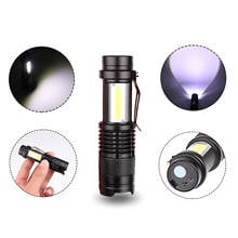 LED Strong Light Mini Flashlight Built-in Battery USB COB Pen Lights Waterproof Small Rechargeable Outdoor Flashlight Drop Ship 2024 - buy cheap