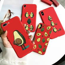 Funda de teléfono con fruta aguacate, Color rojo caramelo para iPhone 11, 12 mini pro, XS MAX, 8, 7, 6, 6S Plus, X, SE, 2020, XR 2024 - compra barato