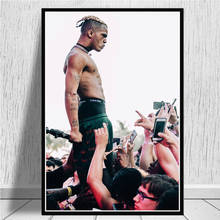 Xxxtentacion música álbum rapper cantor estrela cartaz da parede arte da lona quadros para sala de estar decoração casa 2024 - compre barato