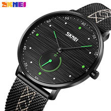 SKMEI-reloj de cuarzo con movimiento japonés para hombre, pulsera de acero inoxidable a la moda de lujo, resistente al agua 2024 - compra barato