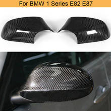 Cubierta de espejo retrovisor de fibra de carbono para coche BMW, cubierta de espejo lateral de fibra de carbono, compatible con automóvil BMW serie 1 E87 E82 LCI 2010 - 2012 2024 - compra barato