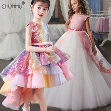 Vestido floral longo de baile, vestido adolescentes de 3 a 14 anos, para meninas, crianças, roupa de festa, para casamento 2024 - compre barato