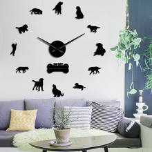 Labrador Retriever Dog Breeds Big Time Clock Self Adhesive Animals DIY 3D Wall Clock Dog Club Puppy Lover Room Wall Art Decor 2024 - buy cheap