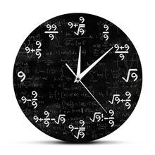 Number 9 Math Equation Modern Wall Clock 9s Formulas Mathematical Quartz  Iconic Watch Reloj Pared Saat Teacher Student Gift 2024 - buy cheap