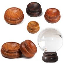 Adereços para fotografia naturais, suporte de mesa fixo, ornamento de mesa, esfera de cristal, base para bola de vidro, suporte de exibição de madeira 2024 - compre barato