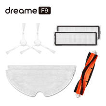 Наборы запасных частей для робота-пылесоса Xiaomi Dreame F9 D9, боковой ролик, HEPA фильтр, основная щетка, салфетки для сухой и влажной уборки 2024 - купить недорого