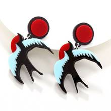 Acrylic Bird Drop Statement Earrings Freedom Swallow Stand Out Fashion Jewelry 2024 - buy cheap