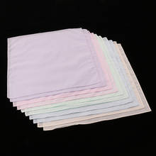 10 Pack Multicolor Handkerchiefs 100% Cotton Classic Hankies Suit For  Pocket Towel Accessories Wedding Bridal Hanky 2024 - buy cheap