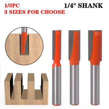 1/3Pc 6.35mm Shank Bottom Cleaning Straight/Dado Wood Router Bit Carbide Diameter 1/4" 5/16" 3/8" Milling Cutters 2024 - buy cheap