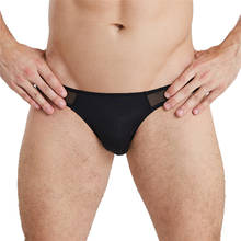 Ultra-thin Mesh Briefs Men Sexy Underwear Micro Bikini Patchwork See Through Tangas Cuecas Calzoncillos Hombre Slip Gay Panties 2024 - buy cheap