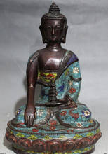 Bi003064-estátua de buda shakyamuni sakyamuni, 12 polegadas, budismo tibetano em bronze e esmalte cloro 2024 - compre barato