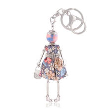 Girl Flower Key chain Fashion KeyChain For Women Charm Car Pendant Female Cute Jewelry Lovely Lady Keychain New Arrival 2024 - buy cheap