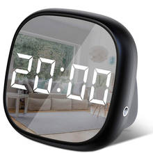 Travel Mini Alarm Clock Digital Dimmable Magnetic LCD Digital Alarm Clock with Sound Control for Home Dorm 2024 - buy cheap