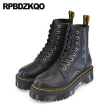 Military Female Combat Flatform Front Lace Up Casual Ankle Boots Autumn Waterproof Women Platform Harajuku Muffin Black Shoes 2024 - buy cheap