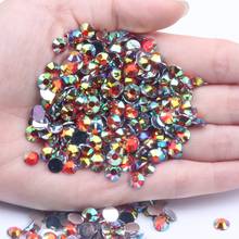 New Resin Rhinestones 2mm-6mm Red AB Flatback Non Hotfix Giue On For Nails Art Decoration DIY 3D Jewelry Making 2024 - buy cheap