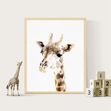 Wall Art Canvas Painting Giraffe Canvas Art Poster Prints Nursery Animals Modern Photography Picture Kids Room Art Wall Decor 2024 - buy cheap