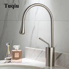 Tuqiu Basin Faucet Modern Nickel/Black Bathroom Faucet Kitchen faucet Single Hole Cold and Hot Water Tap Basin Faucet Mixer Taps 2024 - buy cheap