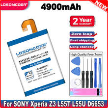 LOSONCOER 4900mAh LIS1558ERPC Battery For Sony Xperia Z3 Battery L55T L55U D6653 D6603 D6633 D5803 D5833 D6616 D6708 2024 - buy cheap