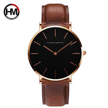 Hannah Martin HM-CH02 Men Simple Watch Casual Waterproof Quartz Leather Sports Watch Fashion Business Men Wristwatches 2024 - buy cheap