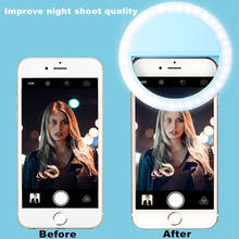 Anel de luz universal para selfies, anel luminoso de luz led para celular rk12 lâmpada para iphone 12 11 samsung lg 2024 - compre barato