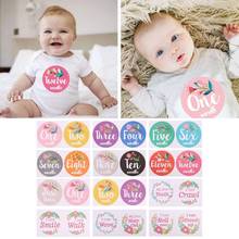 First Year Baby Monthly Milestone Photo Sharing Baby Belly Stickers Birth to 12 Months and 8 Bonus Achievement Stickers 2024 - buy cheap