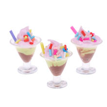 1Pc 1/12 Dollhouse Miniature Food Mini Resin Ice Cream Cups Drinks Model Toys Sent Randomly 2024 - buy cheap