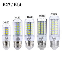 E14 LED Bulb E27 LED Lamp SMD5730 220V Corn Bulb 24 36 48 56 72LEDs Chandelier Candle LED Light for Home Decoration 2024 - buy cheap