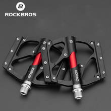 ROCKBROS-Pedales planos para Bicicleta de montaña y carretera, accesorios para bici, plataforma ancha, BMX 2024 - compra barato