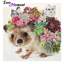 Ever Moment Diamond Painting Hedgehog Succulents Butterfly Mosaic Picture Of Rhinestone Diamond Embroidery Cross Stitch ASF1990 2024 - buy cheap